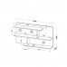Sienas plaukts ARCA AR12, ozols woton/balts